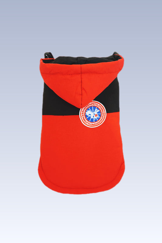 Chic Arctic Explorer Dog Parka – Fiery Red